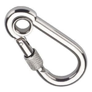 Snap Hook With Eyelet And Screw, Zinc Plated, Stainless Steel Snap Hook with Eyelet and Screw