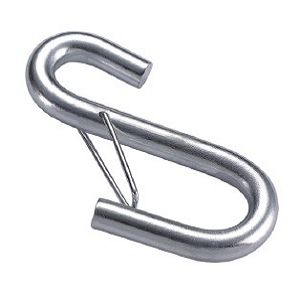 S Hook With Spring, Zinc Plated, S Hook, Hook with Spring, Galvanized S Hook with Spring
