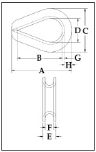 G414 Wire Rope Thimbles