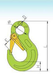 G100 EYE SLING HOOK WITH LATCH