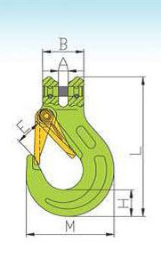 G100 CLEVIS SLING HOOK WITH LATCH