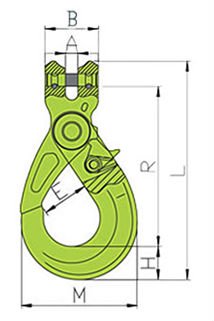 G100 EUROPEAN TYPE EYE SELF-LOCKING HOOK