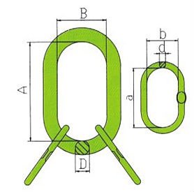 G100 MASTER LINK ASSEMBLY WITH FLAT