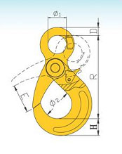 G80 European Type Eye Self-Locking Hook