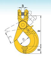G80 European Type Clevis Self-Locking Hook