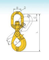 G80 European Type Swive Self-Locking Hook