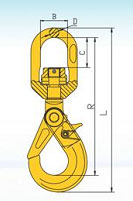 G80 Swivel Self-Locking Hook with Bearing