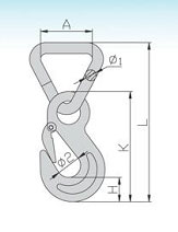 Triangle Hook with Safety Latch