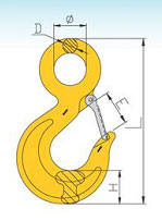 Italian Type Eye Sling Hook Carbon Steel