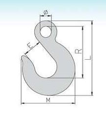 U.S. Type Eye Slip Hook