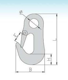Zinc Coated Hook with Safety Latch