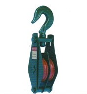 Pulley Block, Double with Hook