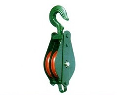 Pulley Block, Double with Hook