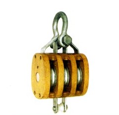 Regular Wood Block Triple with Shackle