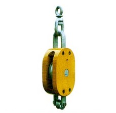 Regular Wood Block Single with Swivel Eye
