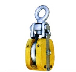 Wooden Shell Snatch BLock with Eye Self Locking