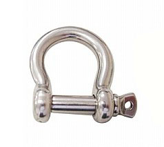 Stainless Steel European Type Large Bow Shackle, AISI 316, AISI 304