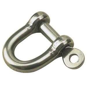Stainless Steel D Shackle with Captive